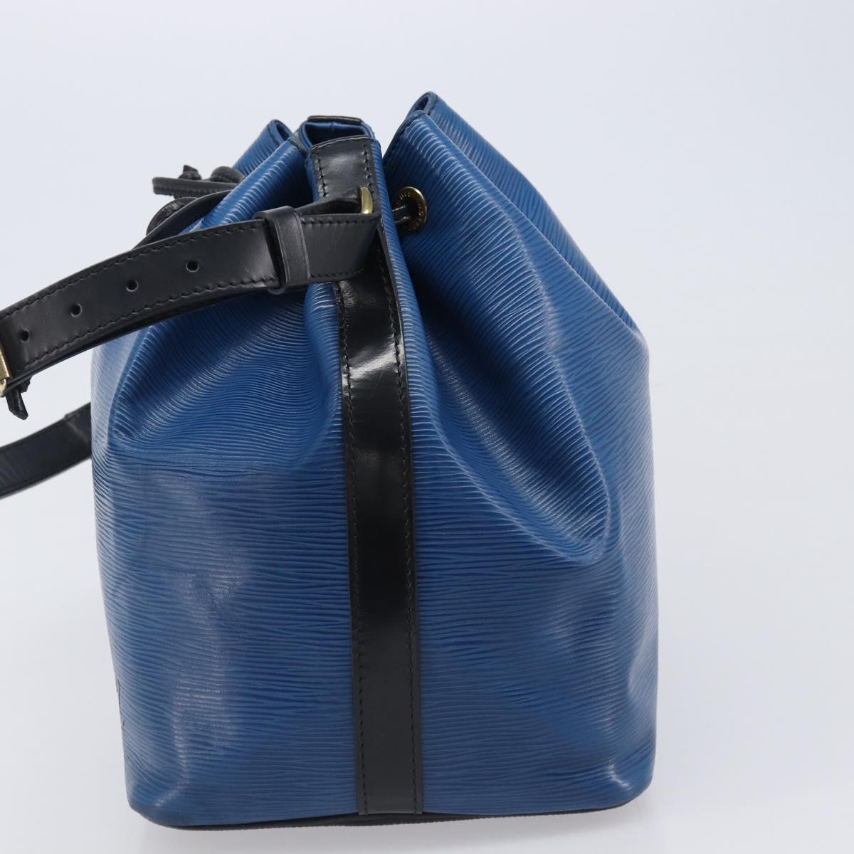 LOUIS VUITTON Epi Petit Noe Bag By Color Black Blue M44152 LV Auth 204203A