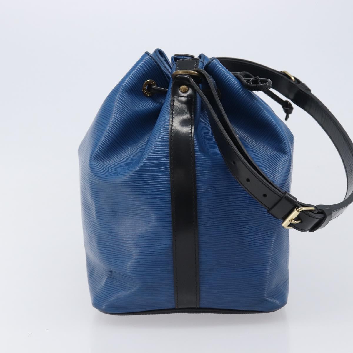 LOUIS VUITTON Epi Petit Noe Bag By Color Black Blue M44152 LV Auth 204203A