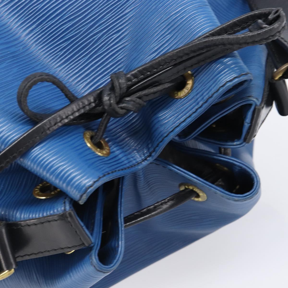 LOUIS VUITTON Epi Petit Noe Bag By Color Black Blue M44152 LV Auth 204203A