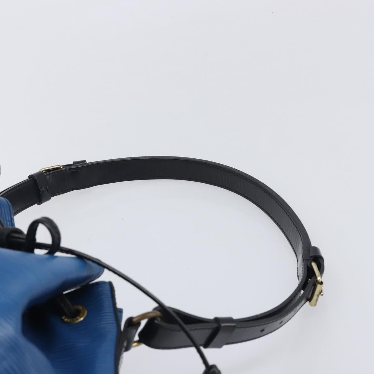 LOUIS VUITTON Epi Petit Noe Bag By Color Black Blue M44152 LV Auth 204203A