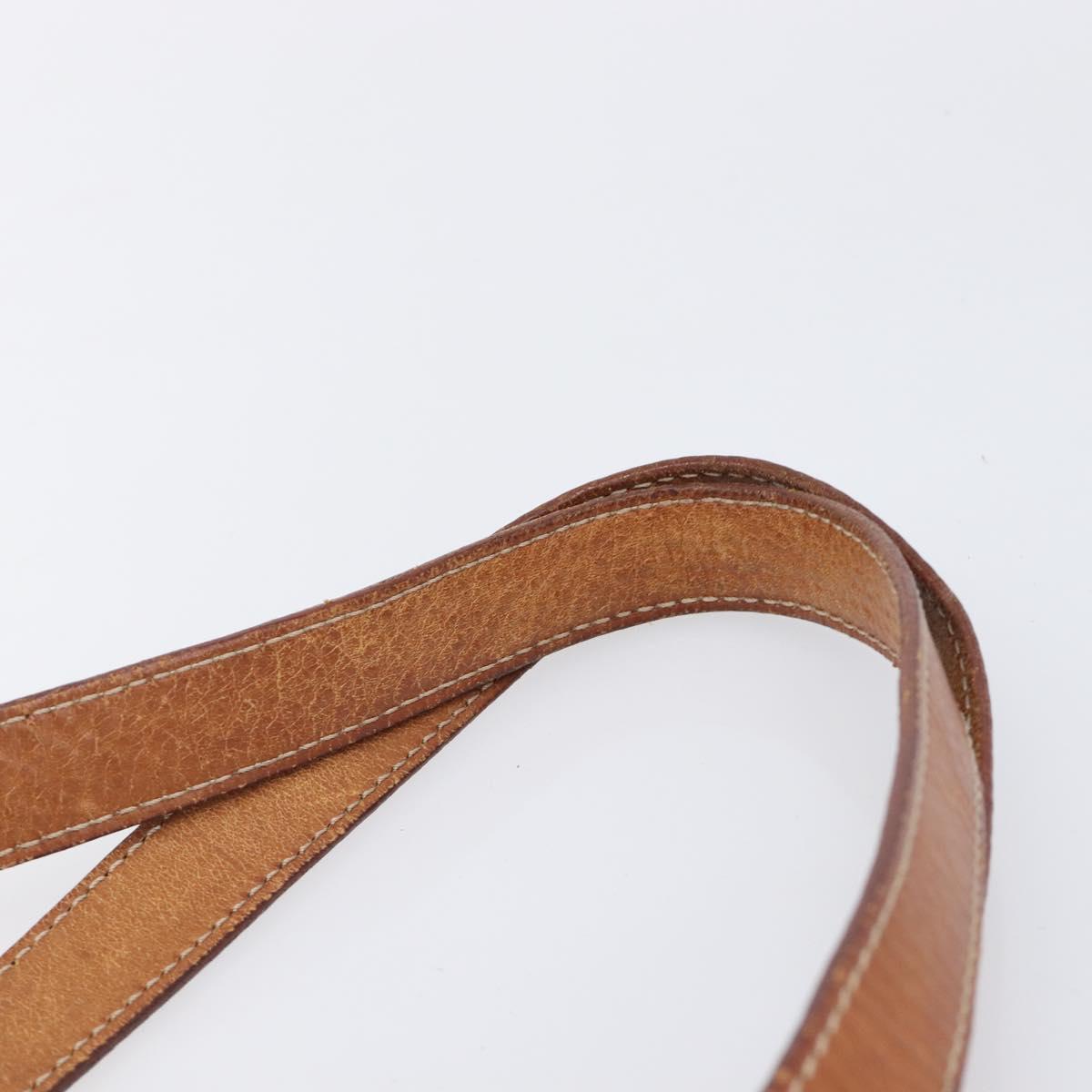 CELINE Macadam Canvas Tote Bag PVC Leather Brown Gold Auth 204214