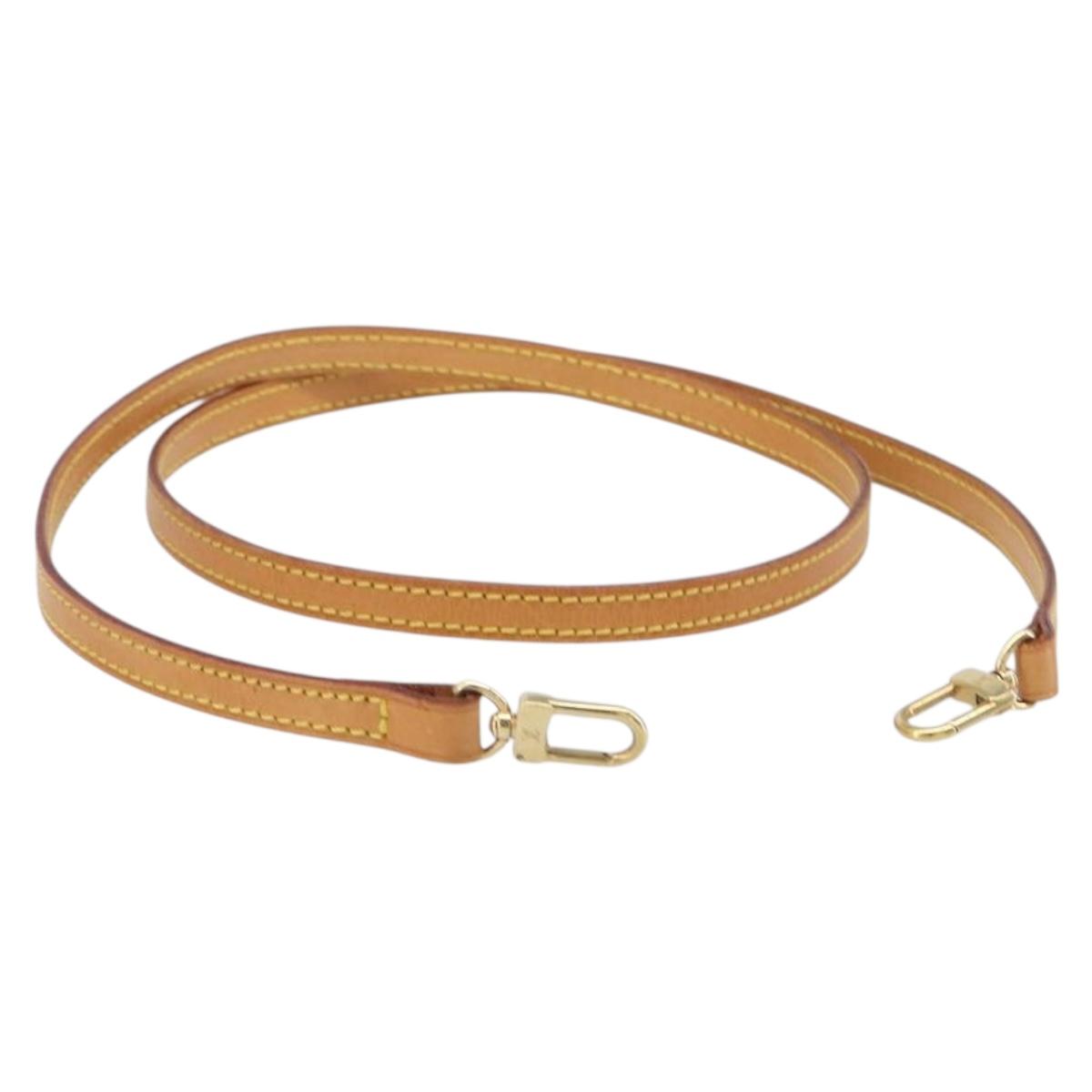 LOUIS VUITTON Nume leather Shoulder Strap Leather 44.9"" Beige LV Auth 204230A