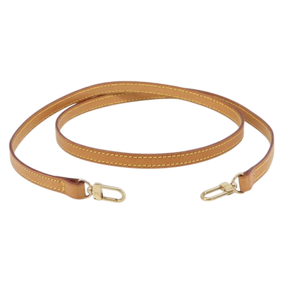 LOUIS VUITTON Nume leather Shoulder Strap Leather 44.9"" Beige LV Auth 204230A