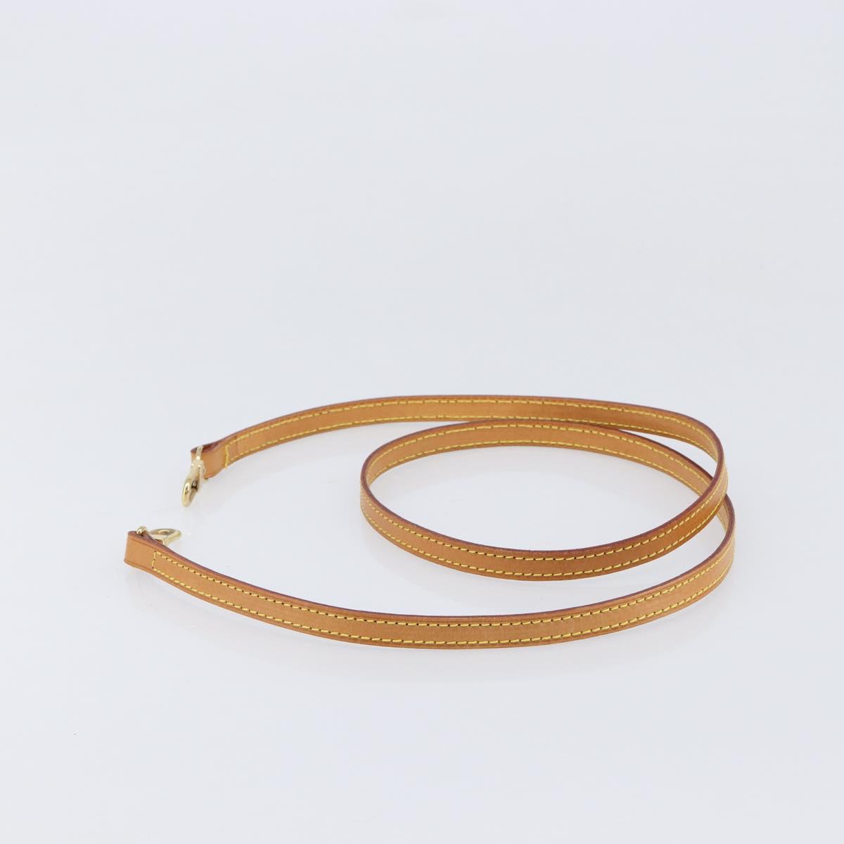 LOUIS VUITTON Nume leather Shoulder Strap Leather 44.9"" Beige LV Auth 204230A
