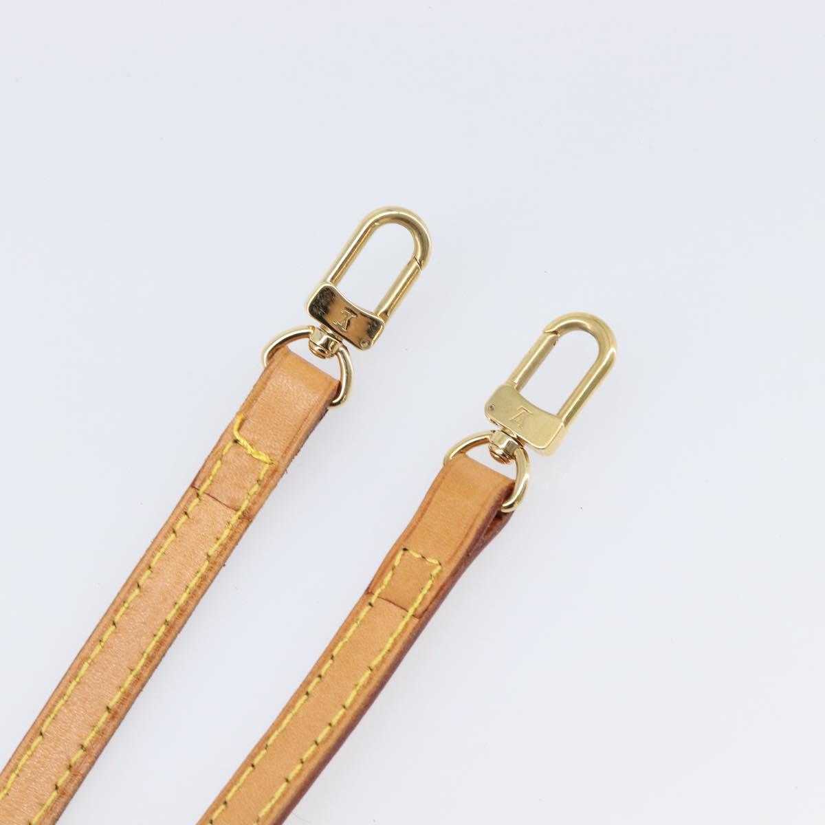 LOUIS VUITTON Nume leather Shoulder Strap Leather 44.9"" Beige LV Auth 204230A