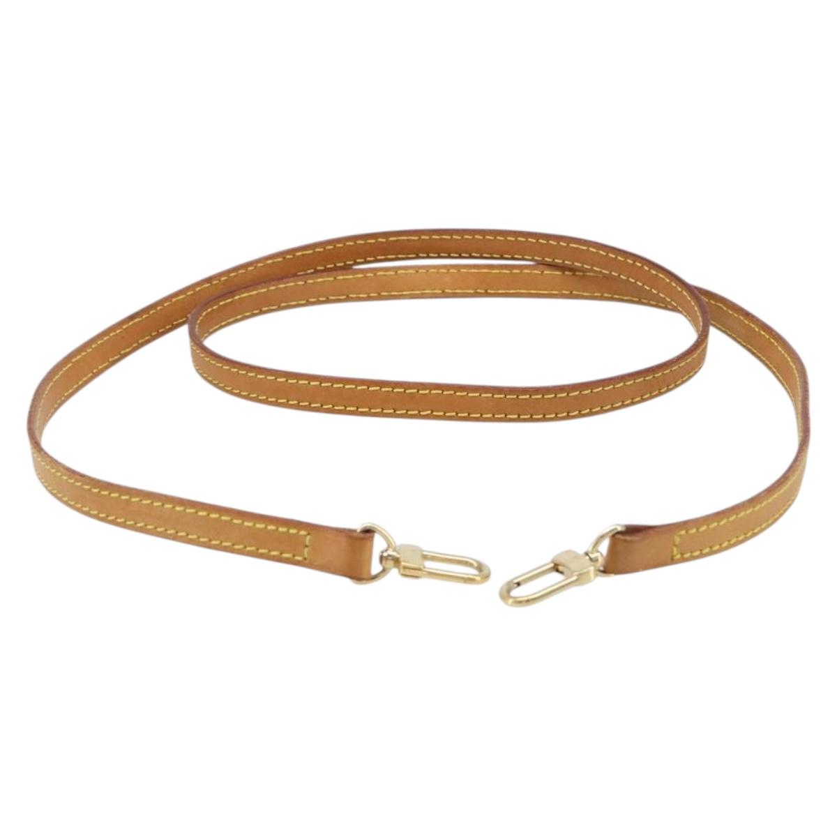 LOUIS VUITTON Nume leather Shoulder Strap Leather 46.9"" Beige LV Auth 204232A
