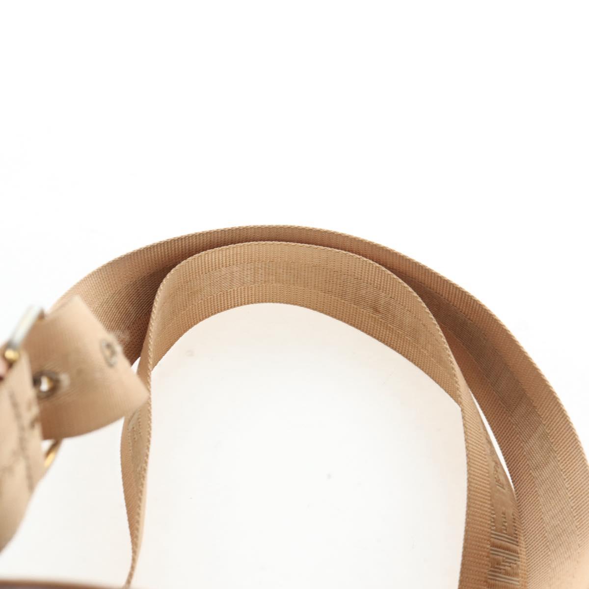 CELINE Macadam Canvas Backpack PVC Leather Brown Gold Auth 204235
