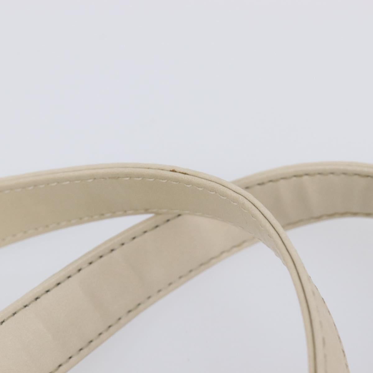 Chloe Eden Small Tote Bag Leather White Gold Auth 204236