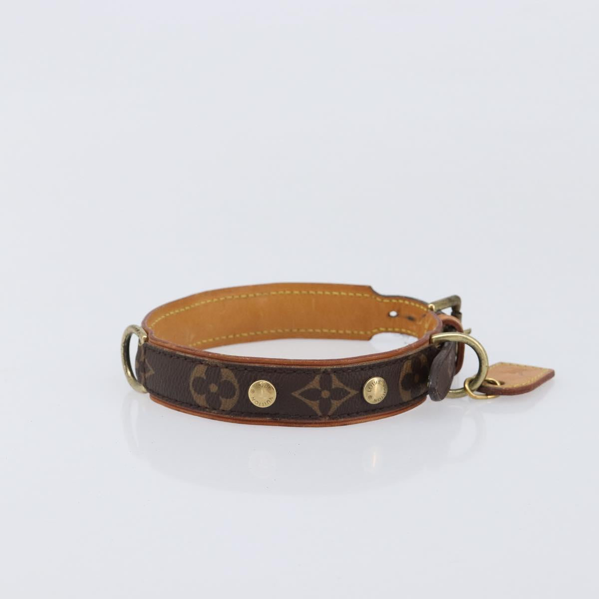 LOUIS VUITTON Monogram Collie Baxter PM Dog Leash M58072 LV Auth 204242