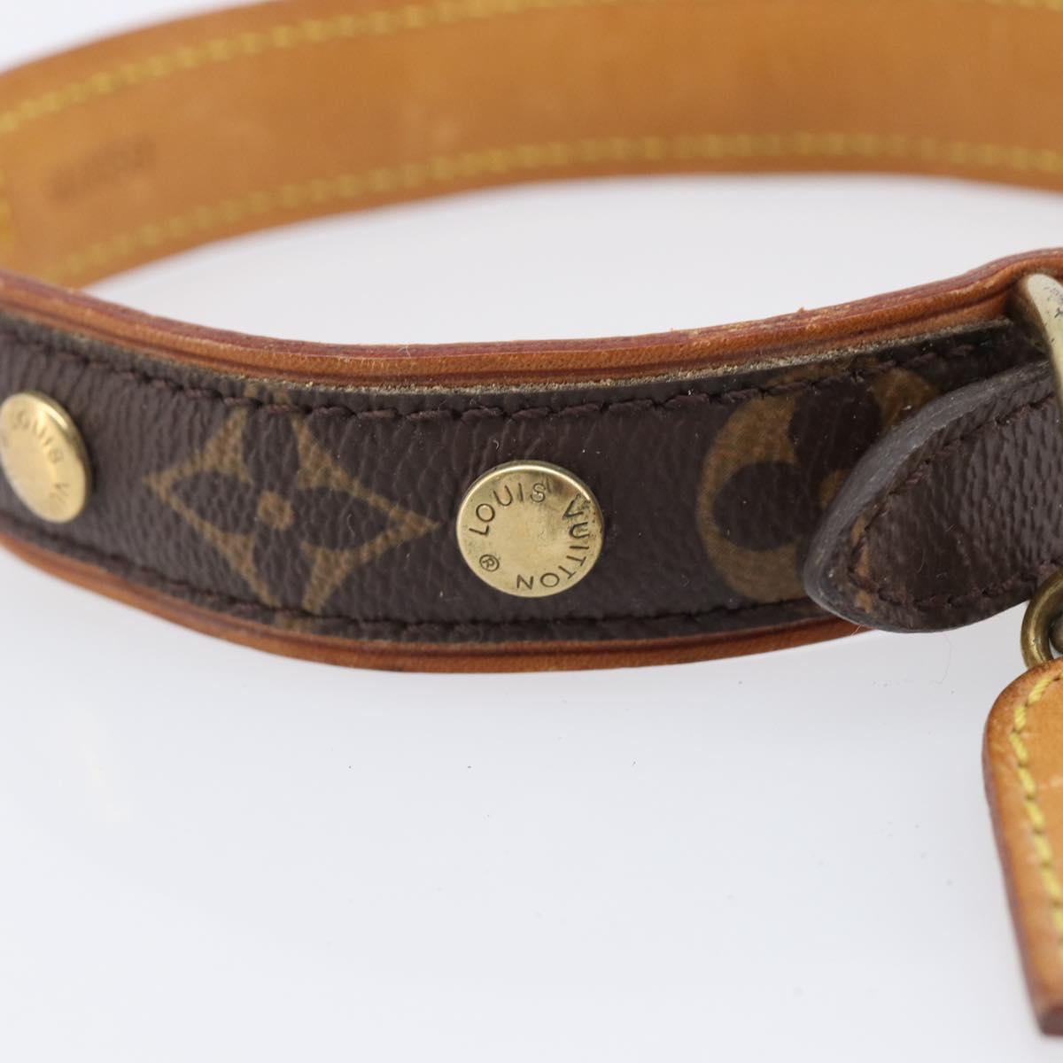 LOUIS VUITTON Monogram Collie Baxter PM Dog Leash M58072 LV Auth 204242