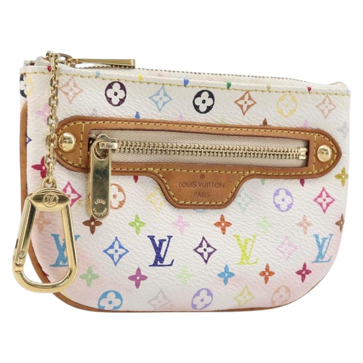 LOUIS VUITTON Monogram Multicolor Pochette MM Pouch White M60028 LV Auth 204245