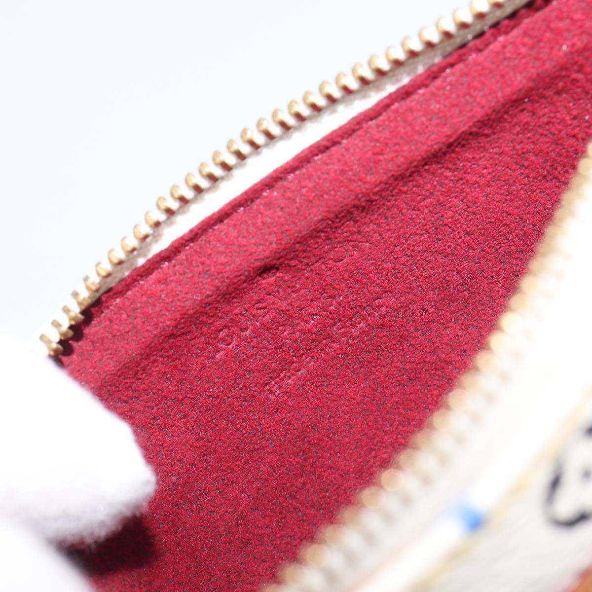 LOUIS VUITTON Monogram Multicolor Pochette MM Pouch White M60028 LV Auth 204245