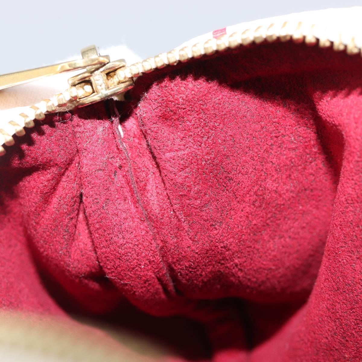 LOUIS VUITTON Monogram Multicolor Pochette MM Pouch White M60028 LV Auth 204245
