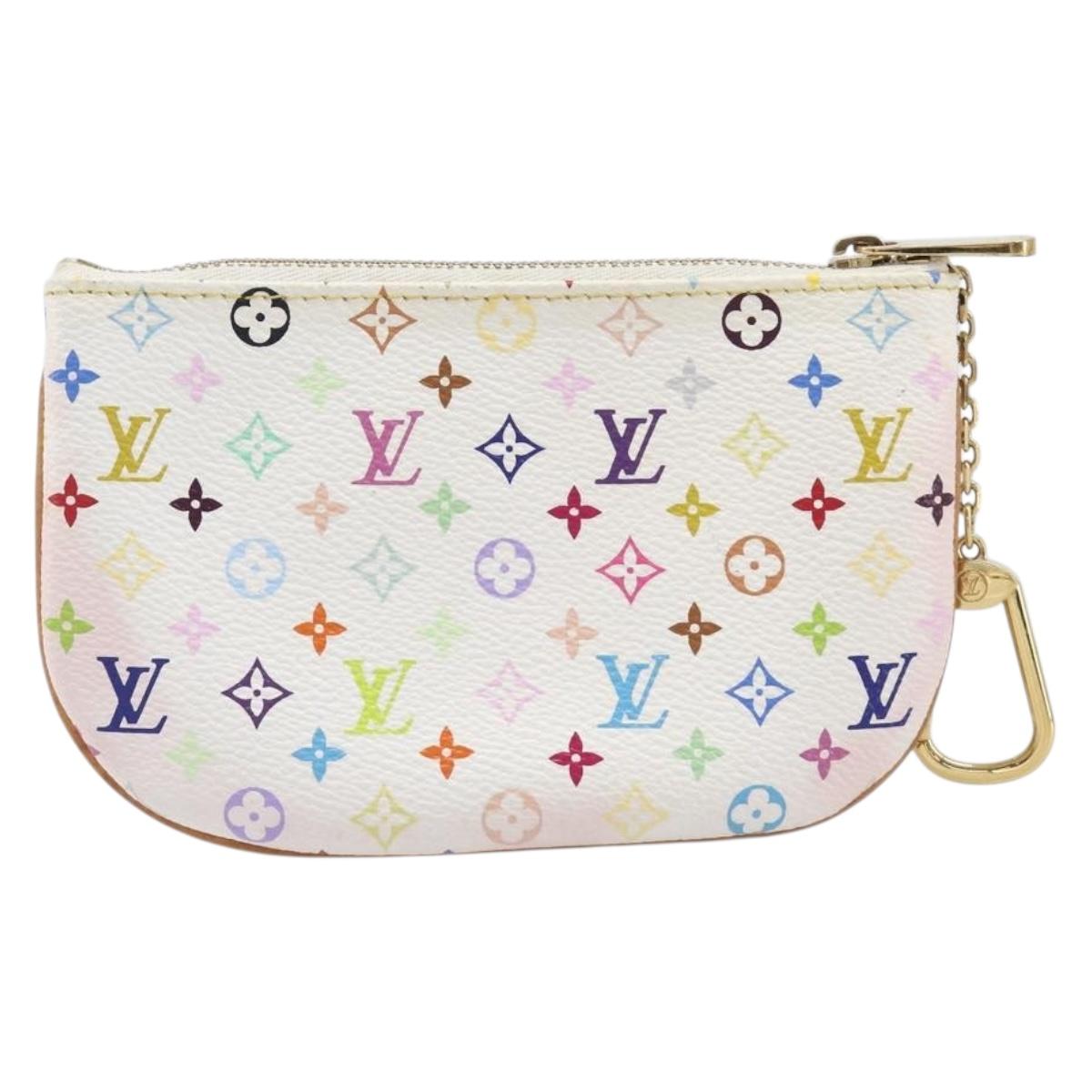 LOUIS VUITTON Monogram Multicolor Pochette MM Pouch White M60028 LV Auth 204245