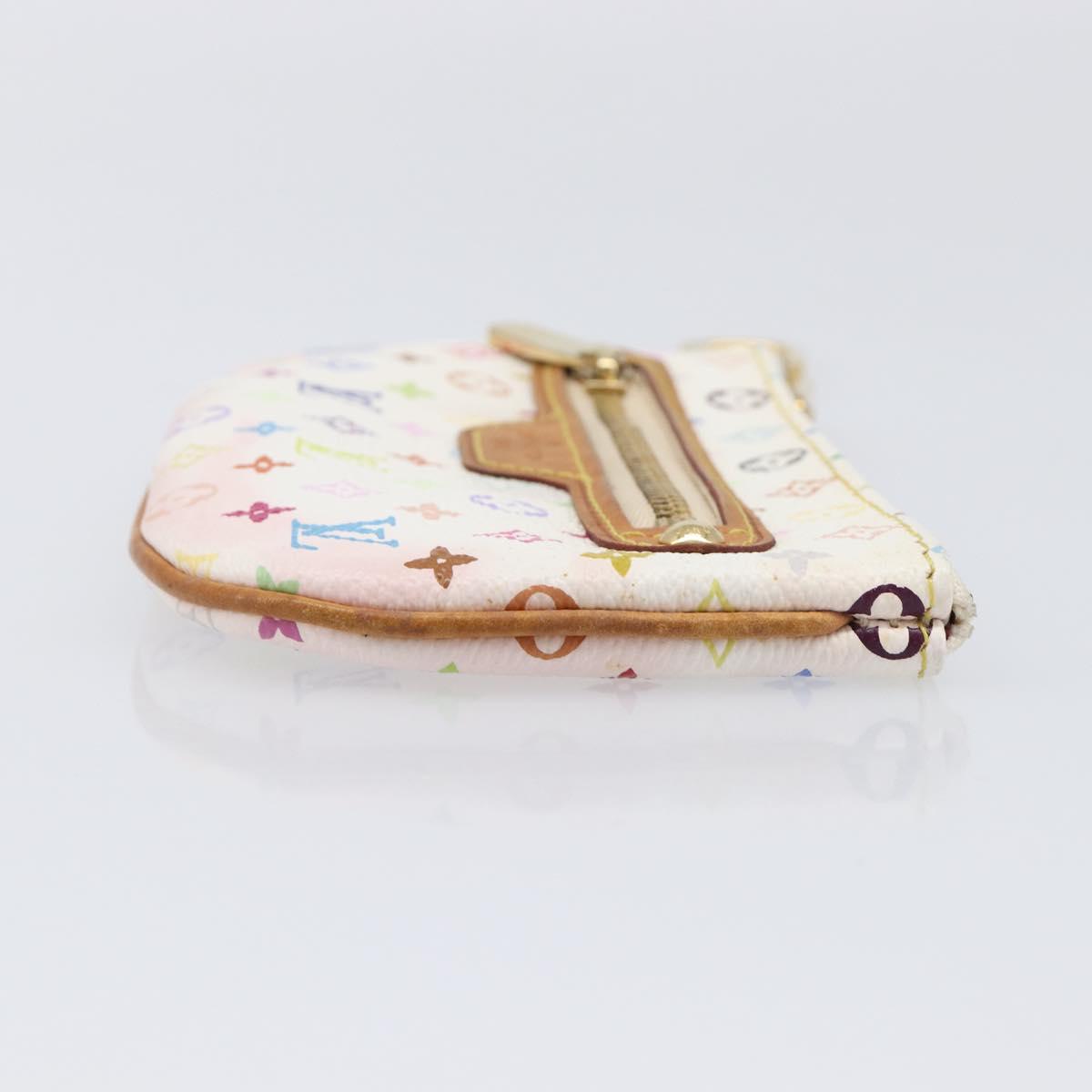 LOUIS VUITTON Monogram Multicolor Pochette MM Pouch White M60028 LV Auth 204245