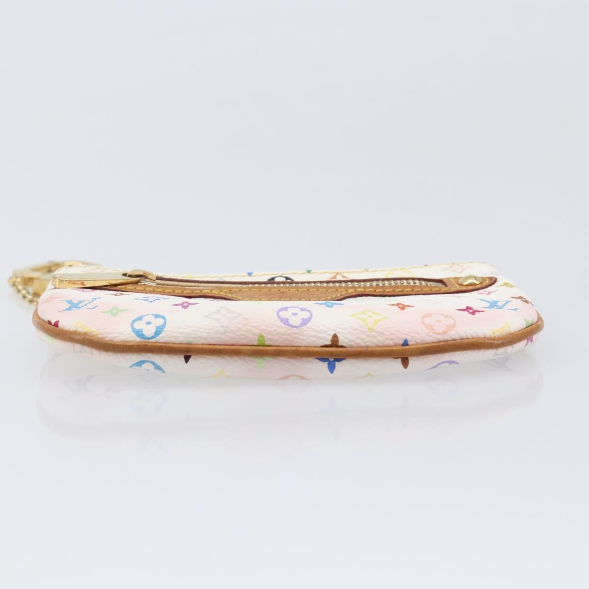 LOUIS VUITTON Monogram Multicolor Pochette MM Pouch White M60028 LV Auth 204245