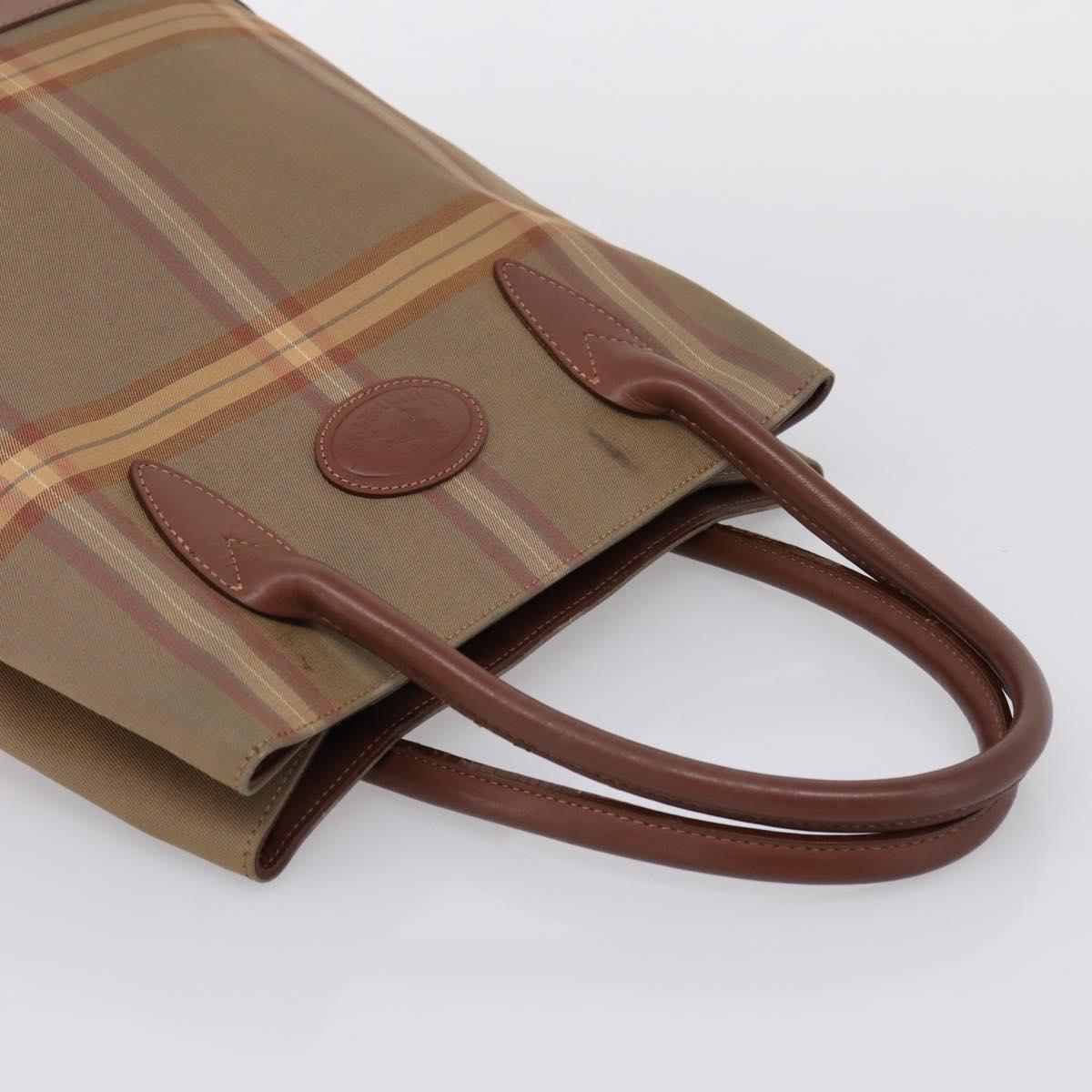 Burberrys Burberry Nova Check Hand Bag Canvas 4 Set Beige Auth 204246