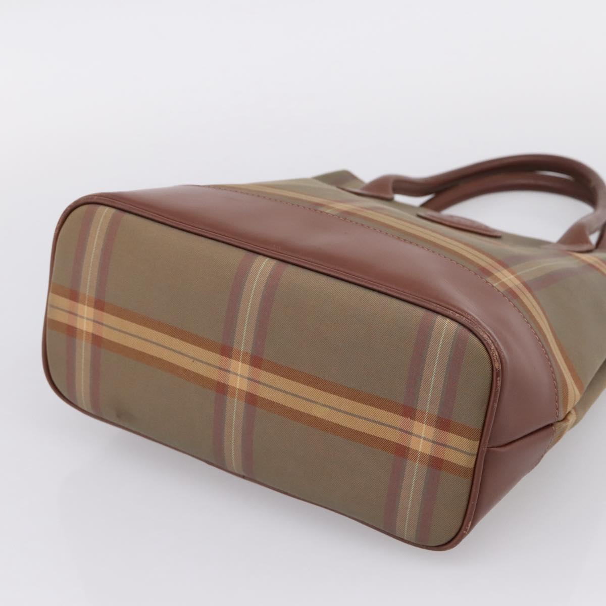 Burberrys Burberry Nova Check Hand Bag Canvas 4 Set Beige Auth 204246