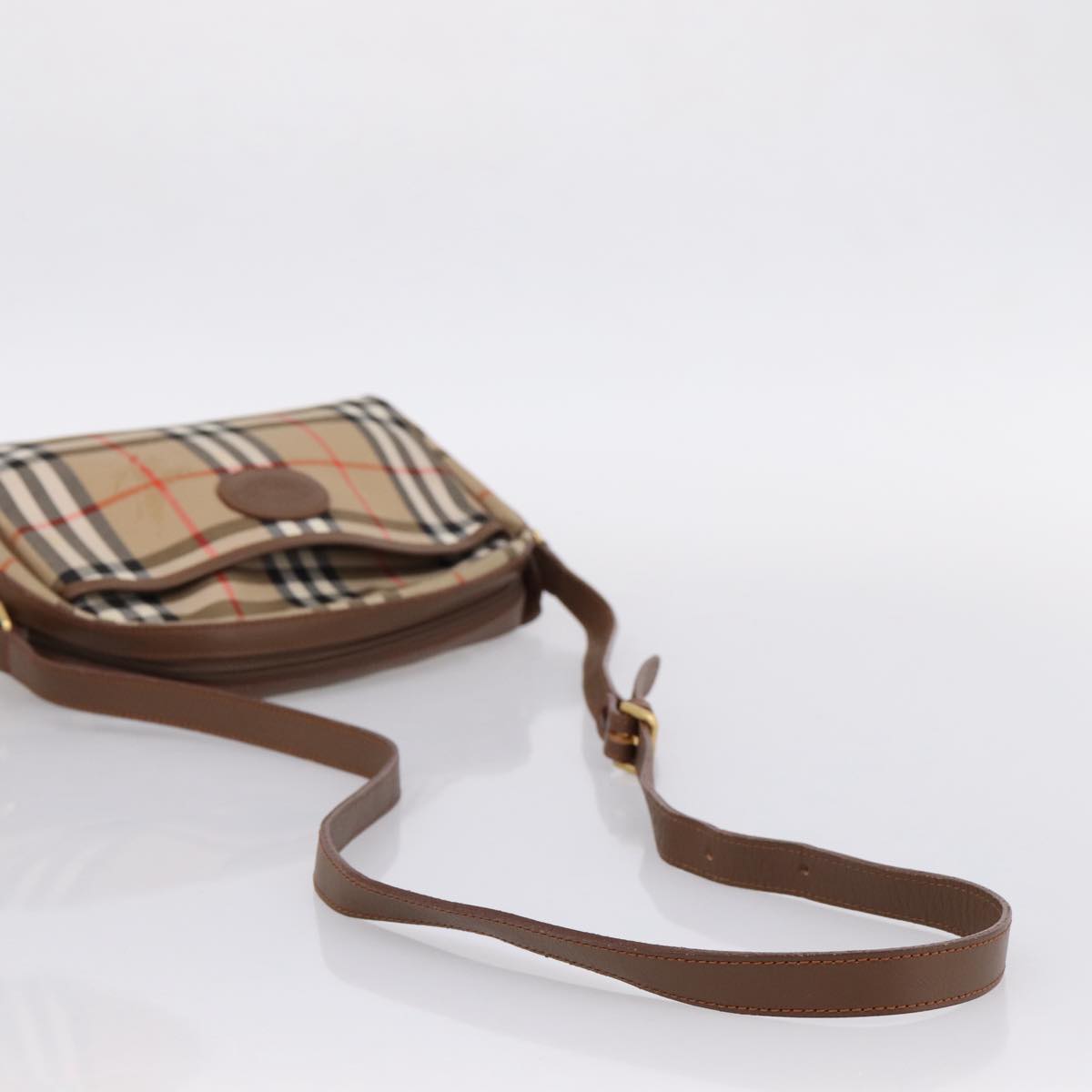 Burberrys Burberry Nova Check Hand Bag Canvas 4 Set Beige Auth 204246
