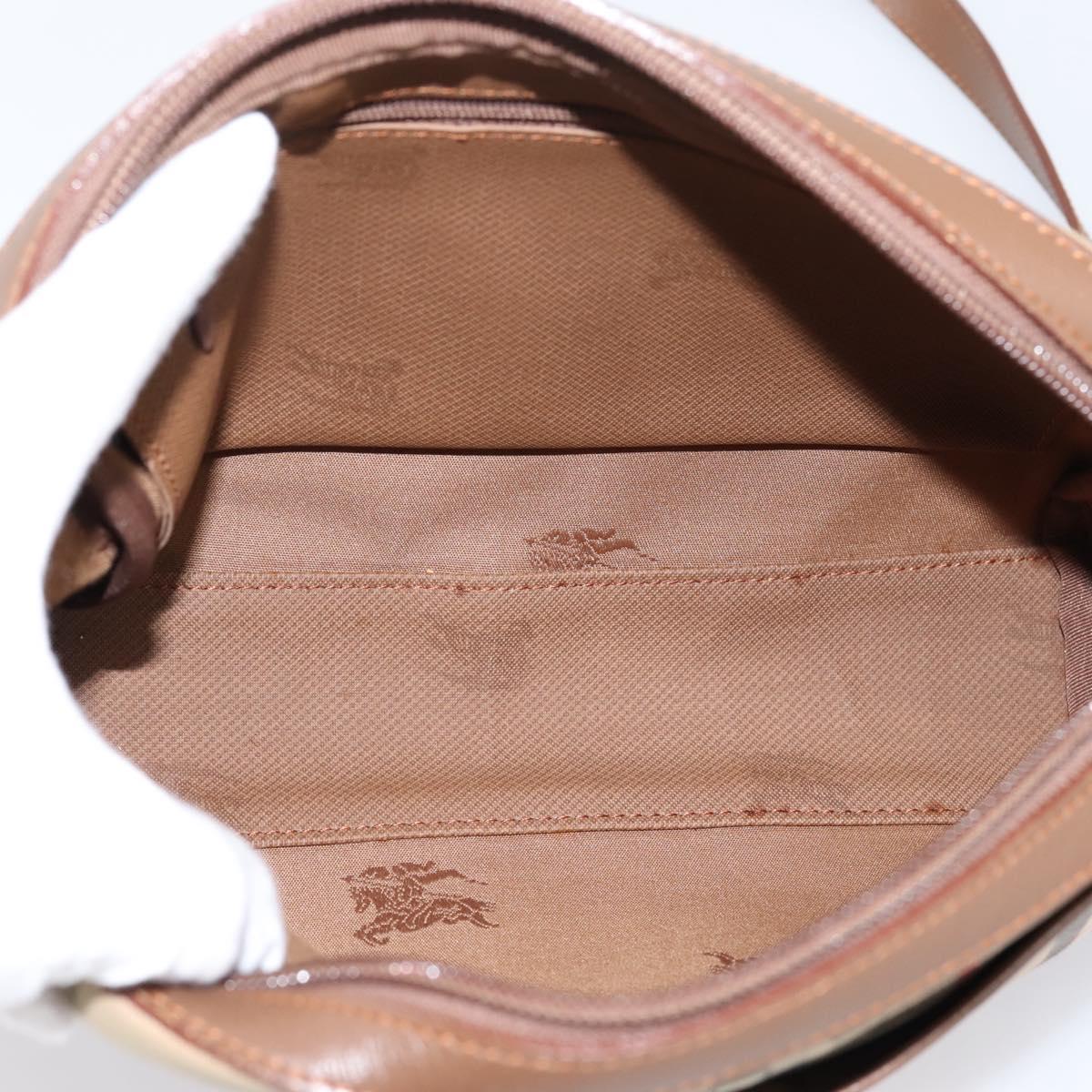 Burberrys Burberry Nova Check Hand Bag Canvas 4 Set Beige Auth 204246
