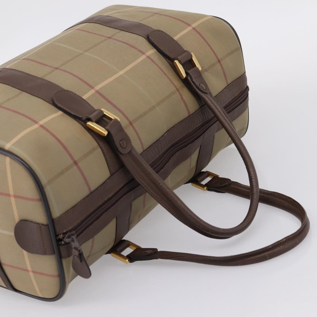 Burberrys Burberry Nova Check Hand Bag Canvas 4 Set Beige Auth 204246