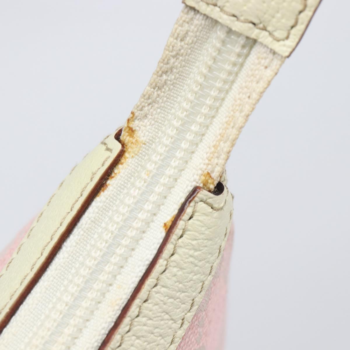 GUCCI GG Canvas Accessory Pouch Pink Gold 154432 Auth 204249A