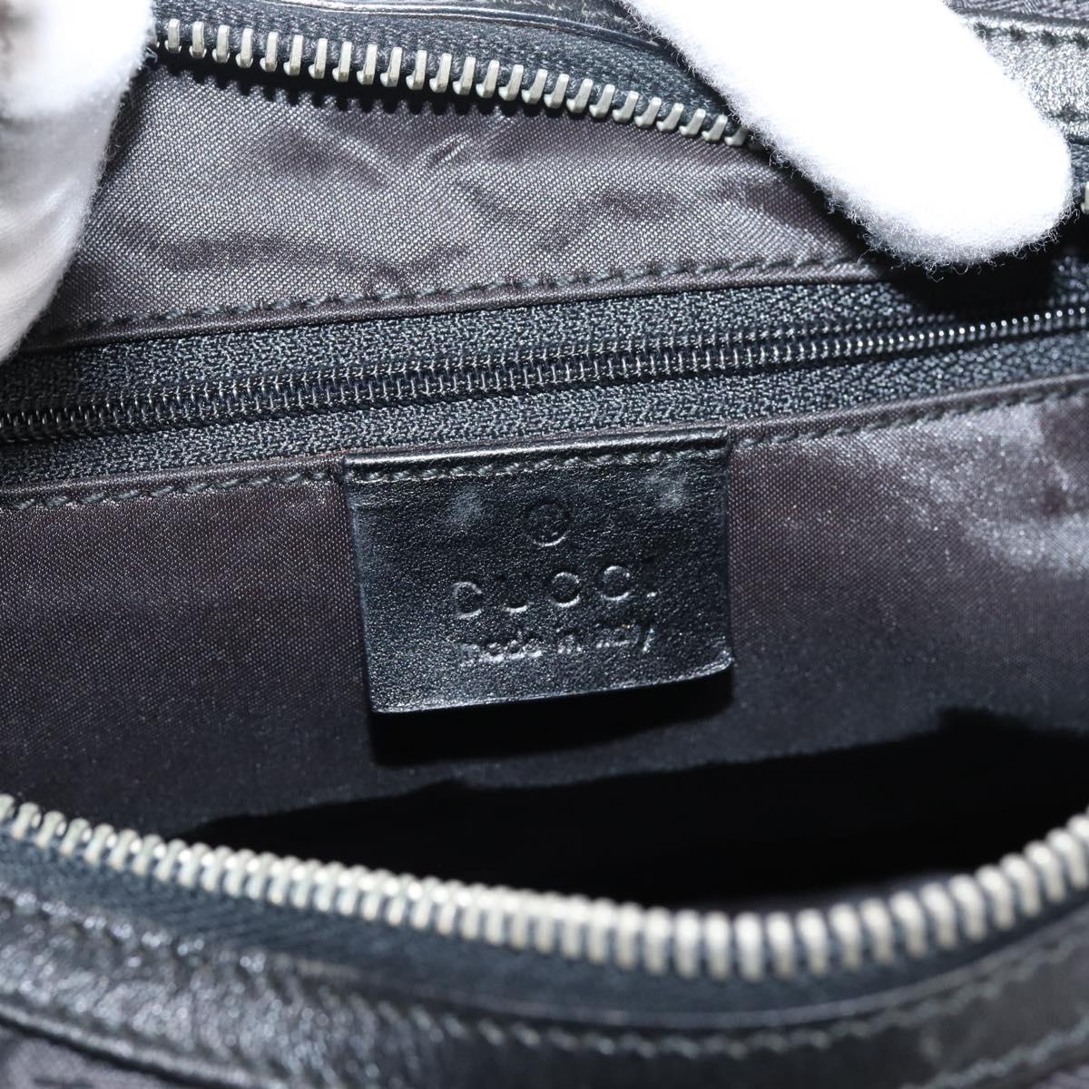 GUCCI GG Canvas Shoulder Bag Black Silver 001 3812 Auth 204252