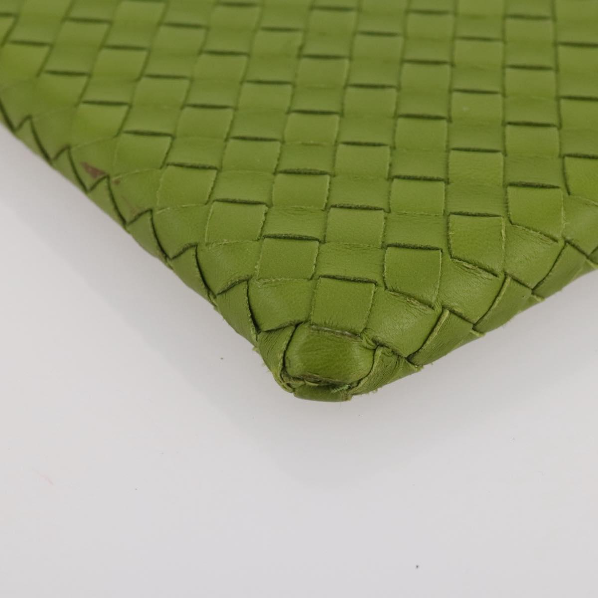 BOTTEGA VENETA INTRECCIATO iPad Case Leather Green Auth 204255