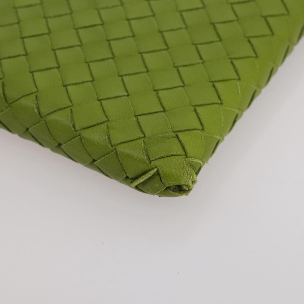BOTTEGA VENETA INTRECCIATO iPad Case Leather Green Auth 204255