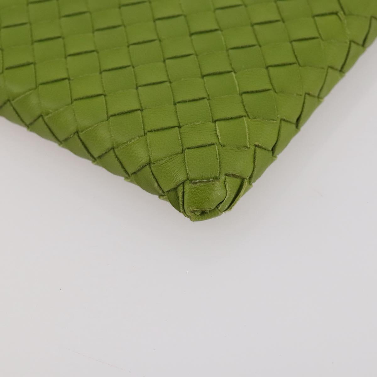 BOTTEGA VENETA INTRECCIATO iPad Case Leather Green Auth 204255