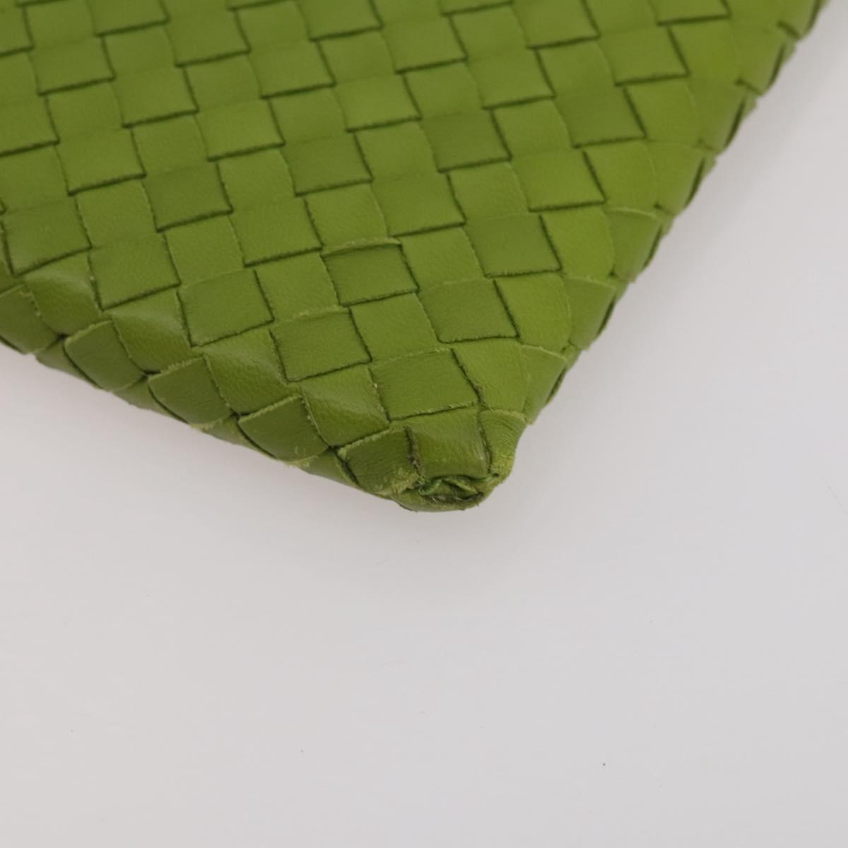 BOTTEGA VENETA INTRECCIATO iPad Case Leather Green Auth 204255