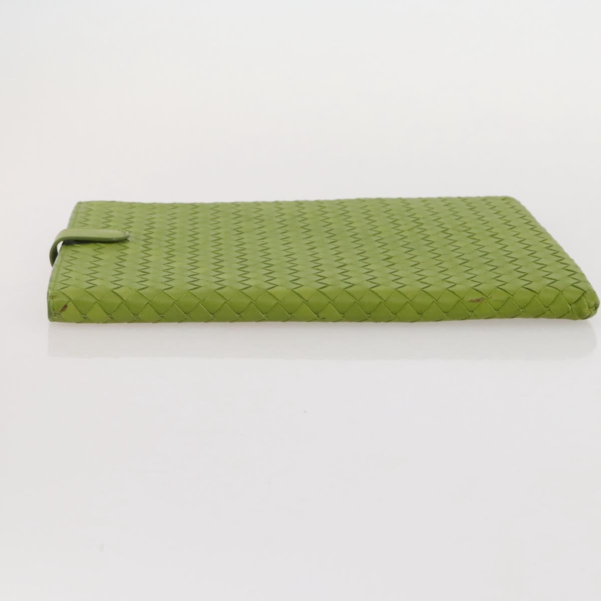 BOTTEGA VENETA INTRECCIATO iPad Case Leather Green Auth 204255