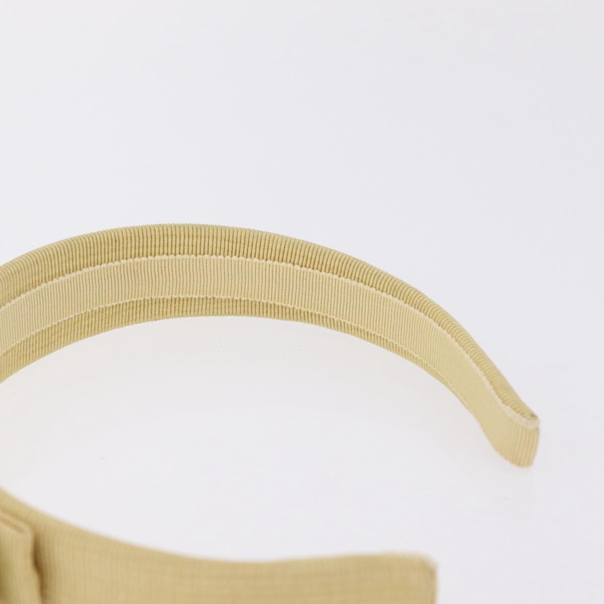 Salvatore Ferragamo Headband Nnylon metal 3 Set Beige Green gold Auth 204265