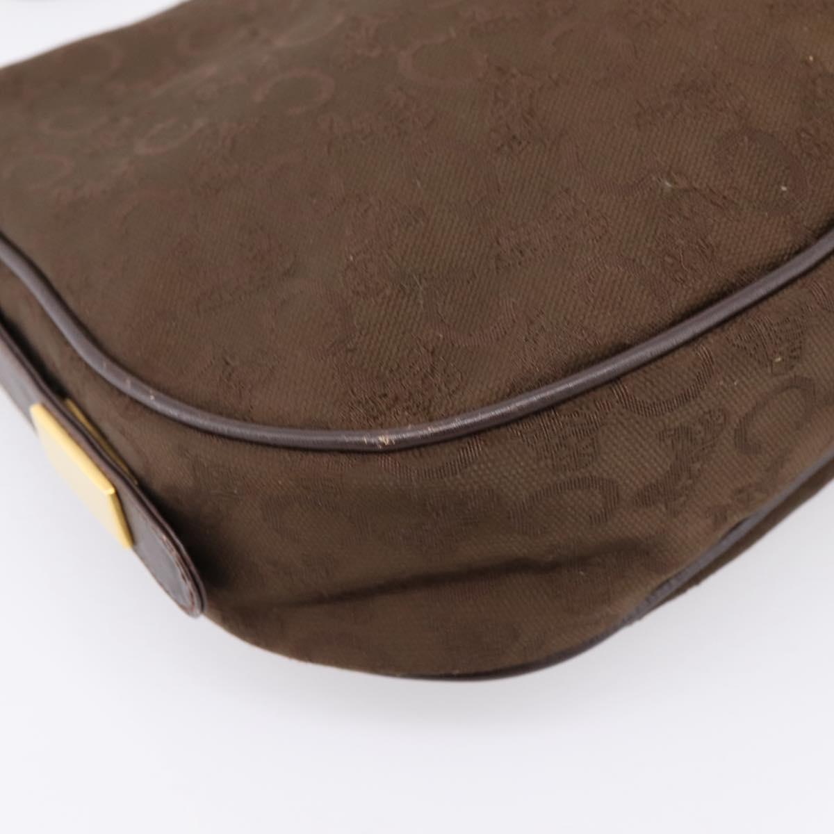 CELINE C Sulky Shoulder Bag Brown Gold Auth 204267