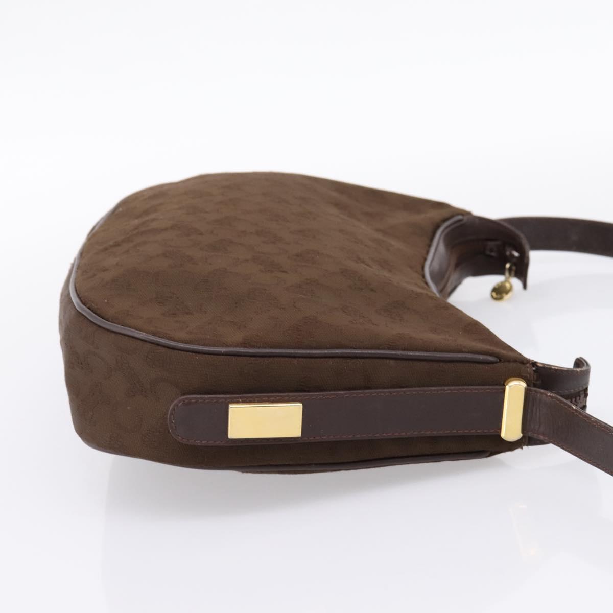 CELINE C Sulky Shoulder Bag Brown Gold Auth 204267