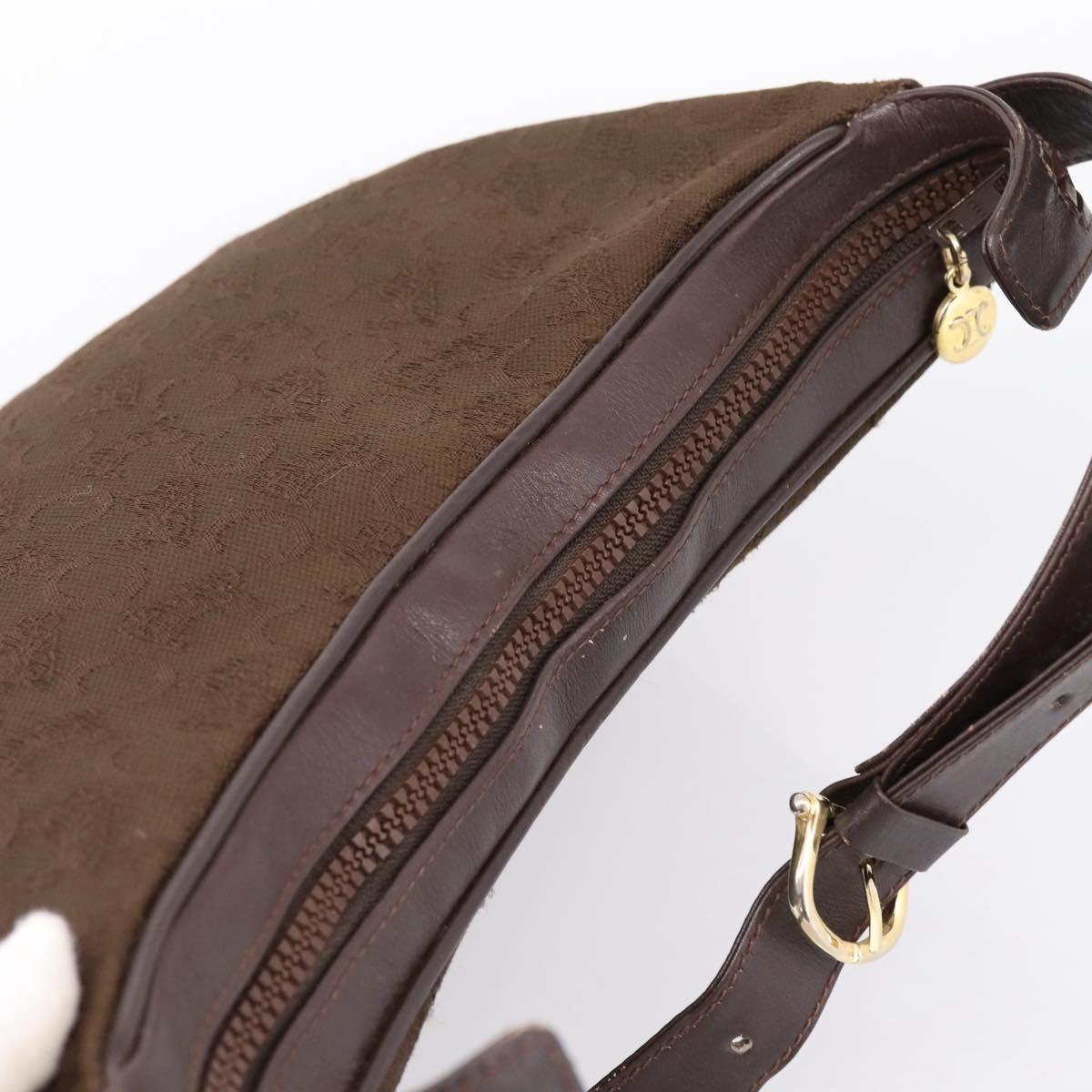 CELINE C Sulky Shoulder Bag Brown Gold Auth 204267