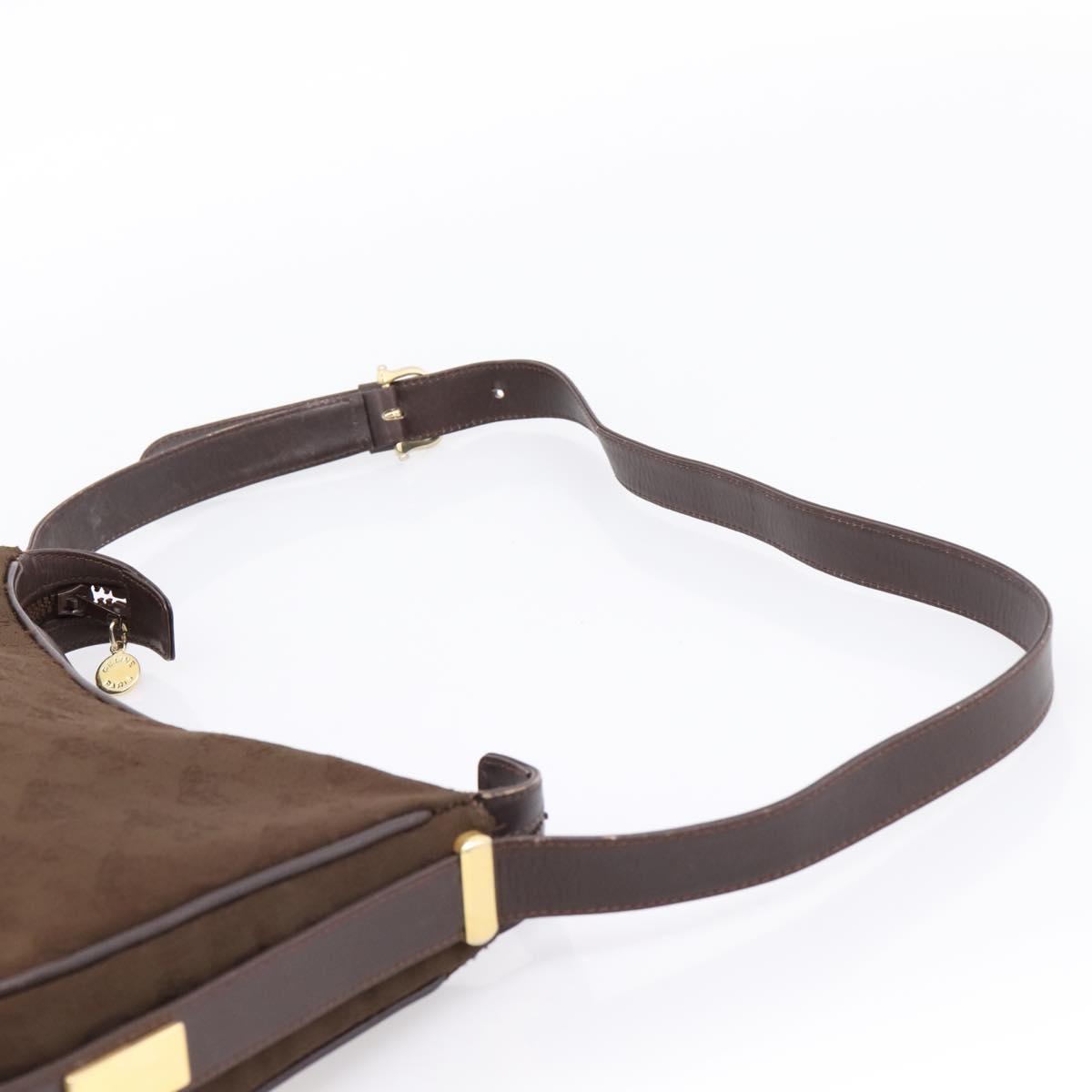 CELINE C Sulky Shoulder Bag Brown Gold Auth 204267