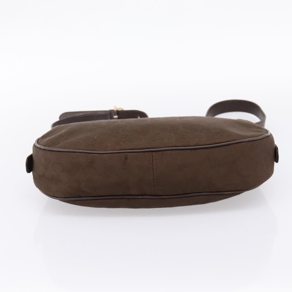 CELINE C Sulky Shoulder Bag Brown Gold Auth 204267