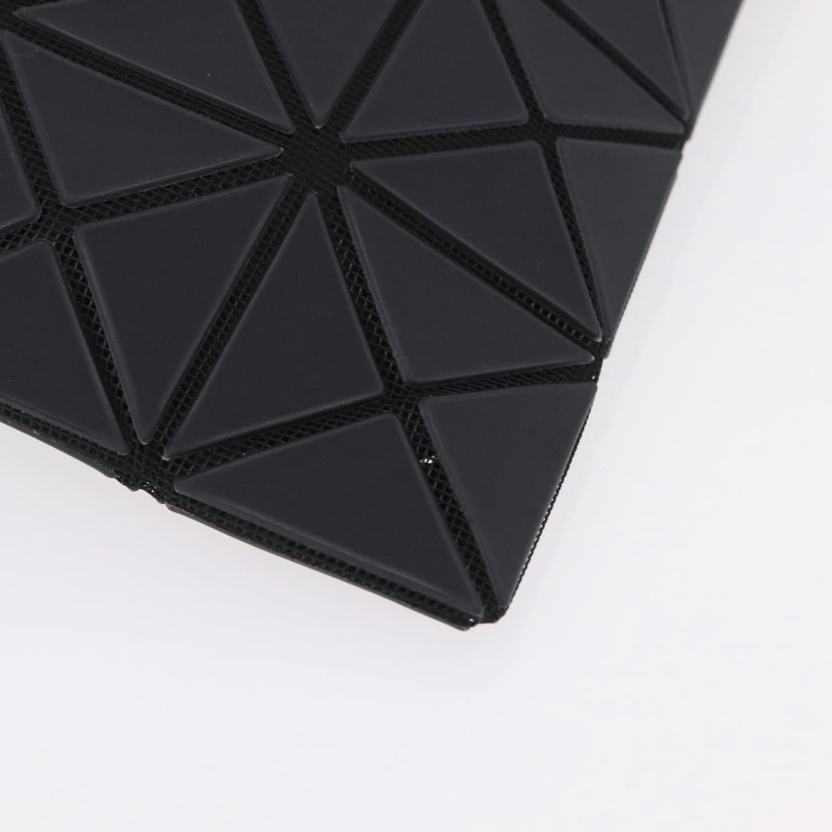 ISSEY MIYAKE BAO BAO Clutch Bag PVC Leather Black Silver Auth 204271A