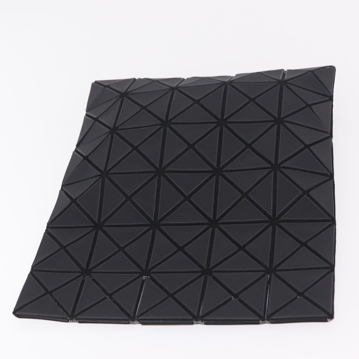 ISSEY MIYAKE BAO BAO Clutch Bag PVC Leather Black Silver Auth 204271A