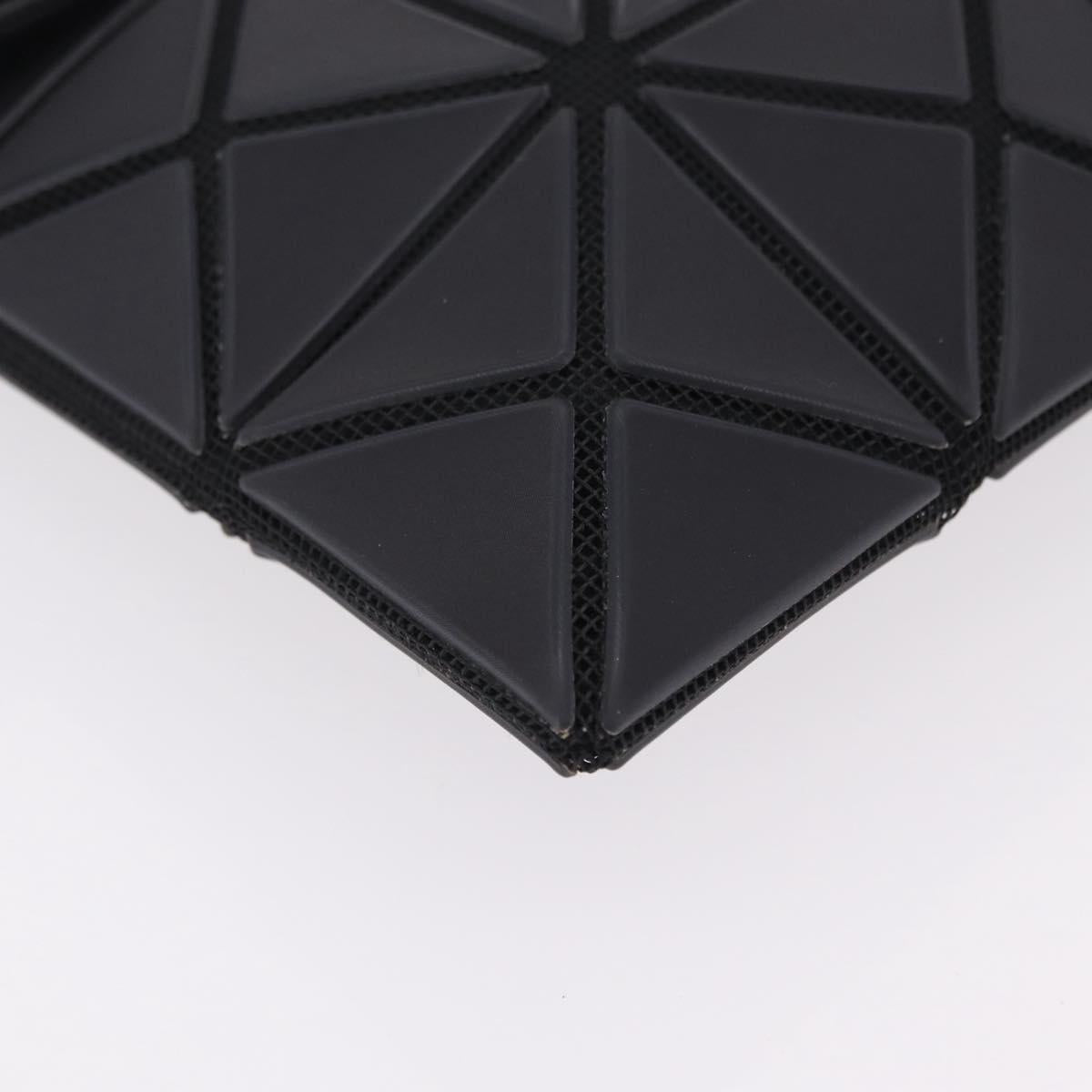 ISSEY MIYAKE BAO BAO Clutch Bag PVC Leather Black Silver Auth 204271A