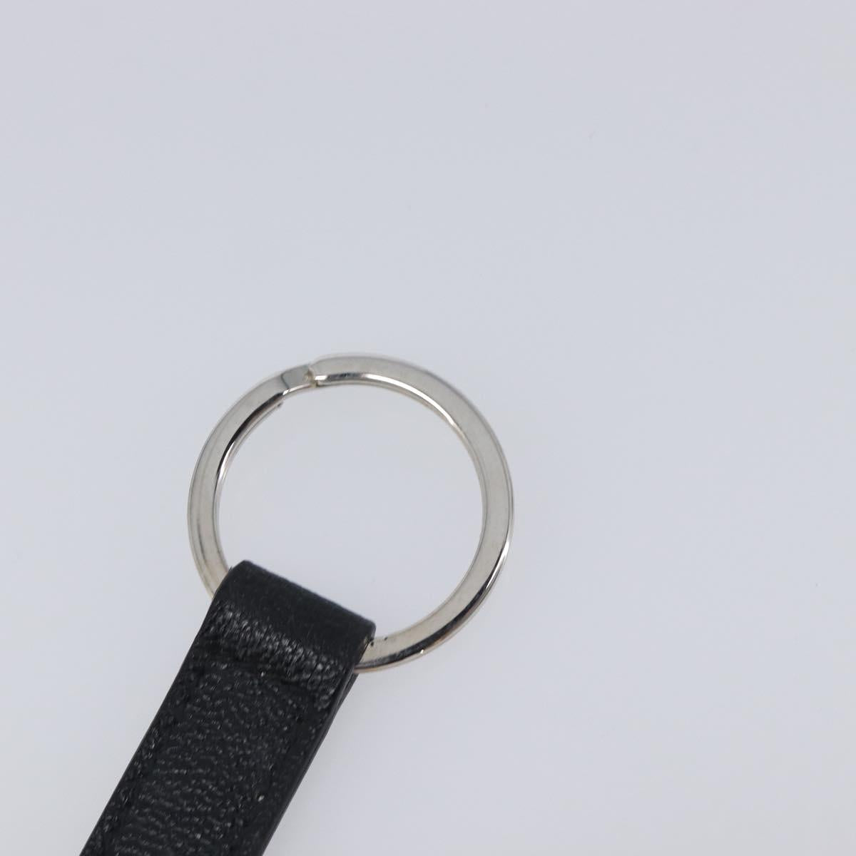 BVLGARI Strap Leather Black Silver Auth 204283A