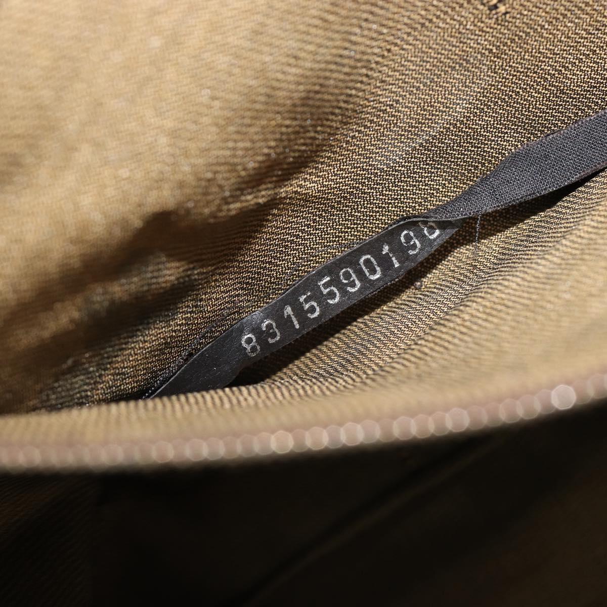 FENDI Zucca Canvas Hand Bag Black Brown Auth 204307A