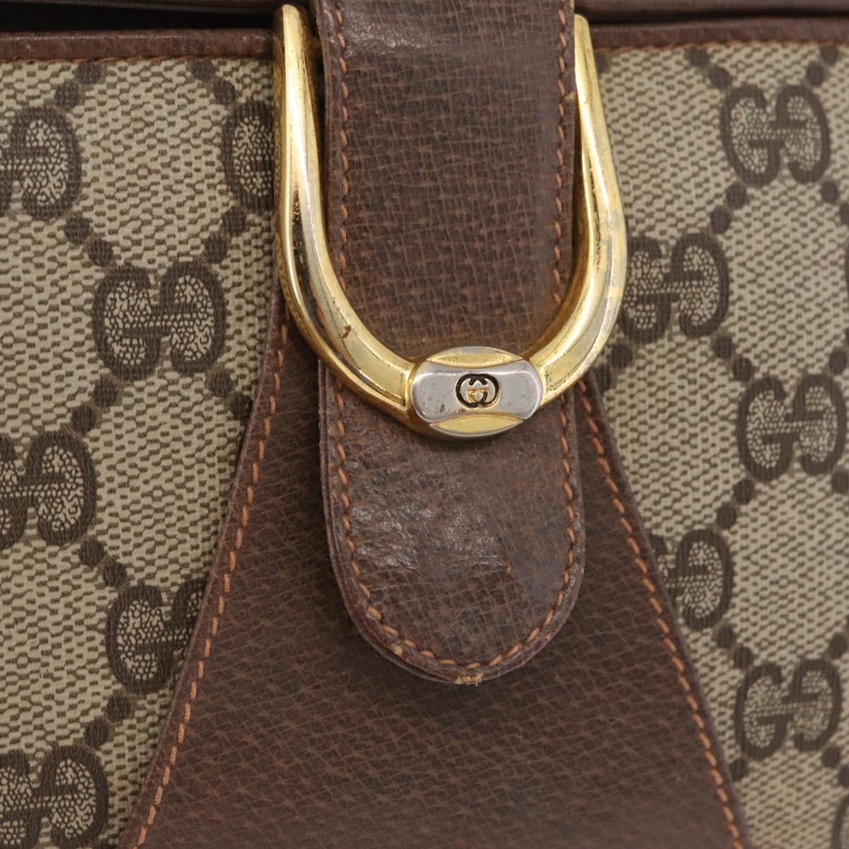 GUCCI GG Supreme Shoulder Bag PVC Leather Beige Gold 904 23 025 Auth 204309