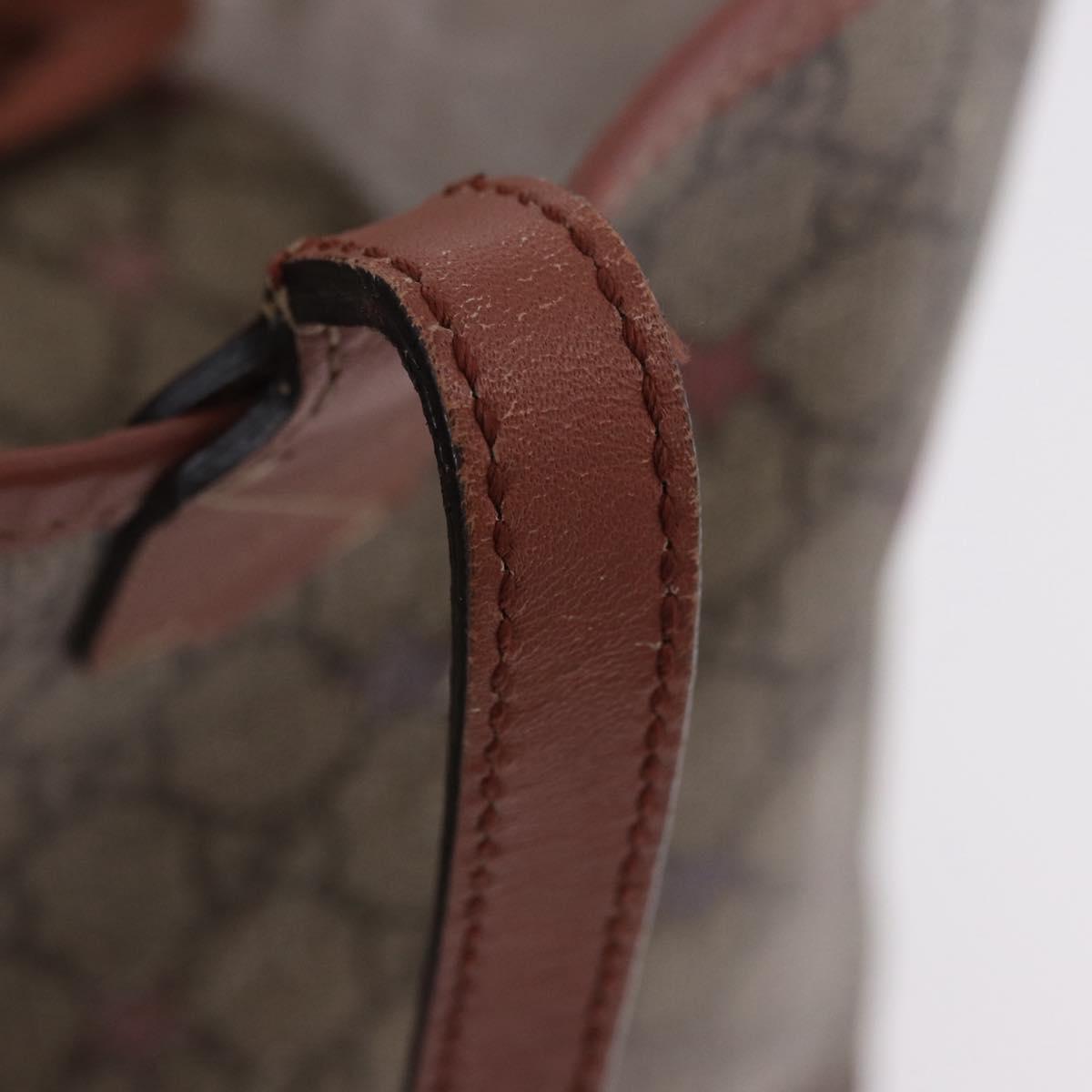 GUCCI GG Supreme Tote Bag PVC Leather Beige 309498 Auth 204320