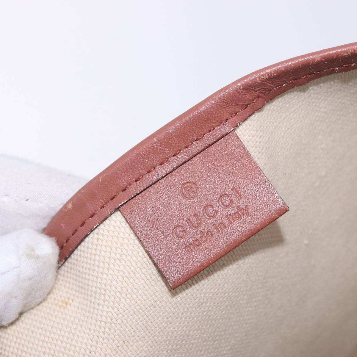 GUCCI GG Supreme Tote Bag PVC Leather Beige 309498 Auth 204320