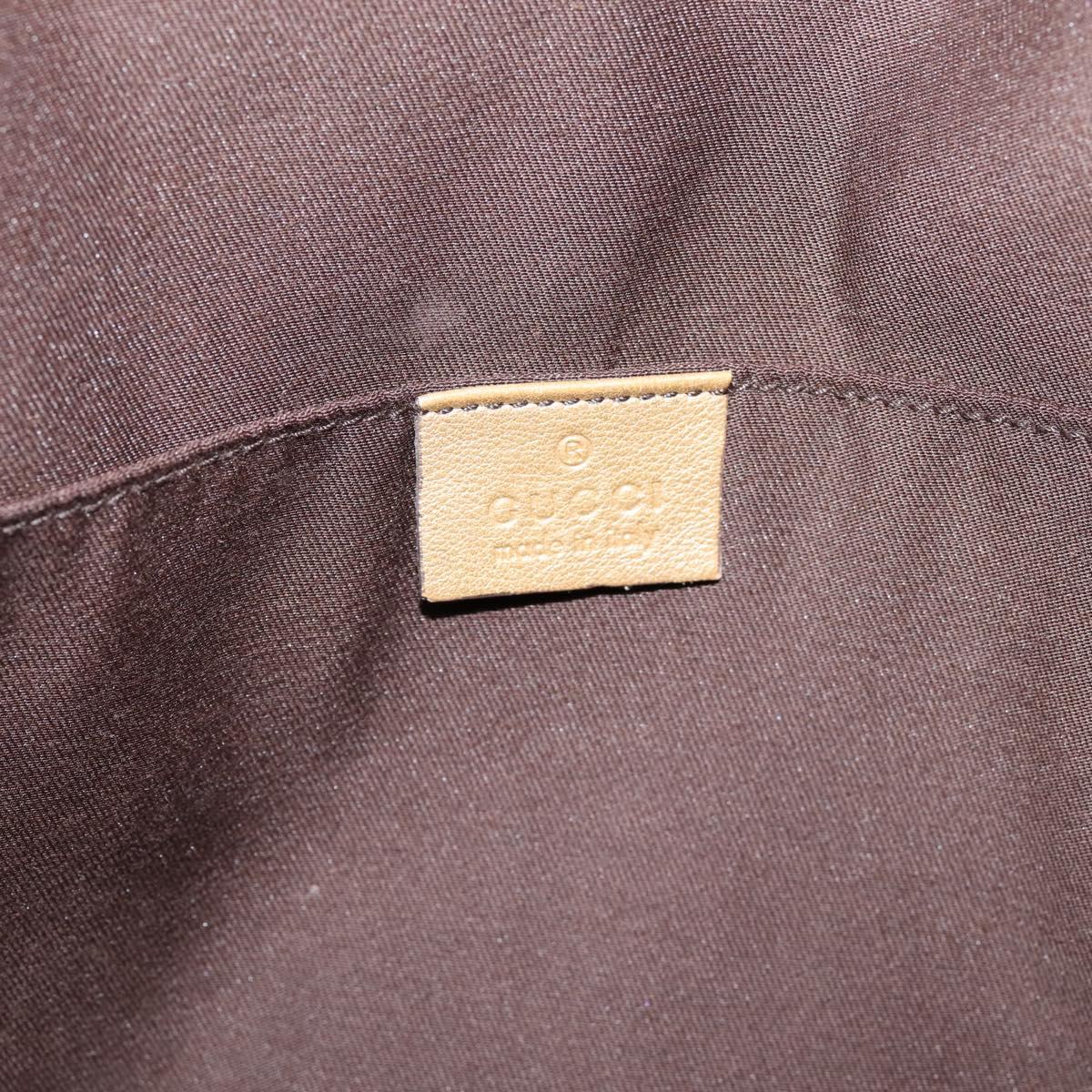 GUCCI GG Crystal Sherry Line Tote Bag Coated Canvas Gold 189669 Auth 204321A