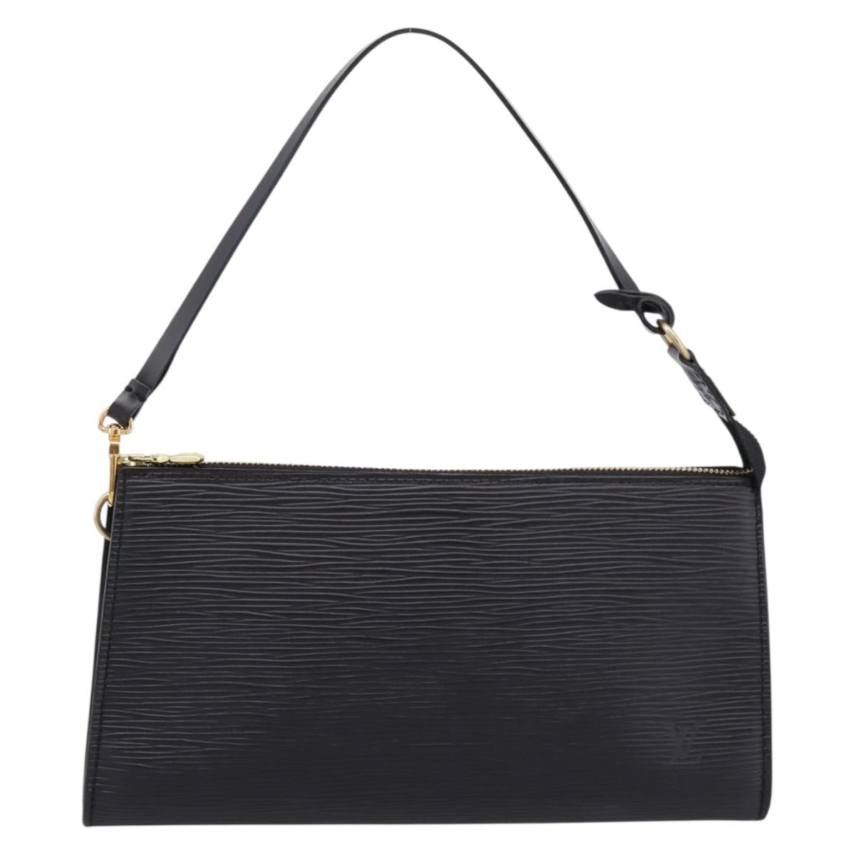 LOUIS VUITTON Epi Pochette Accessoires Pouch Black M52982 LV Auth 204322V