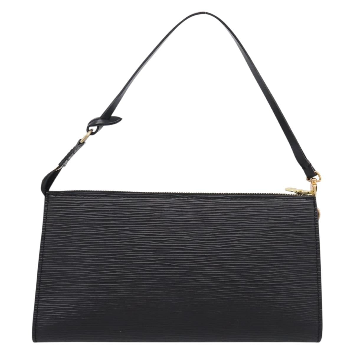 LOUIS VUITTON Epi Pochette Accessoires Pouch Black M52982 LV Auth 204322V