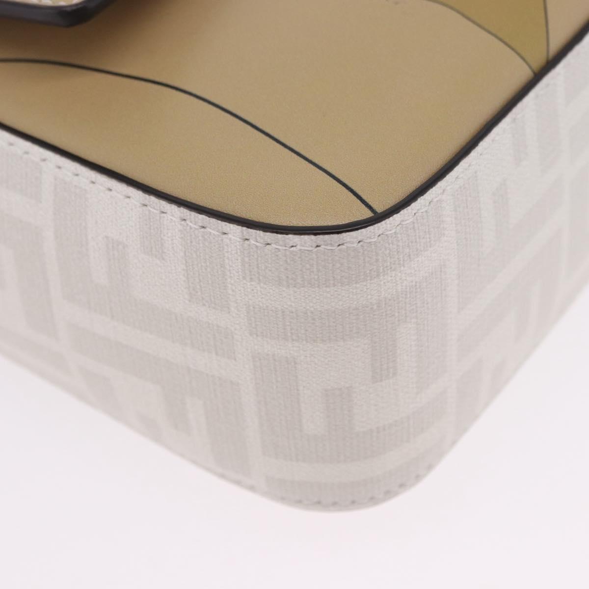FENDI Zucca Canvas Mamma Baguette Bag PVC 2way Antonio Lopez White Auth 204325M
